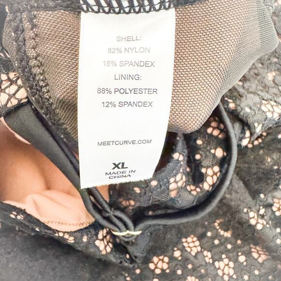 Swimsuits for All Women's Plus Size Lace Plunge One Piece Swimsuit Size XL NWT - Picture 3 of 4